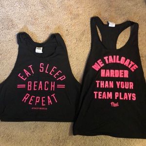 Two Victoria’s Secret Pink tank tops
